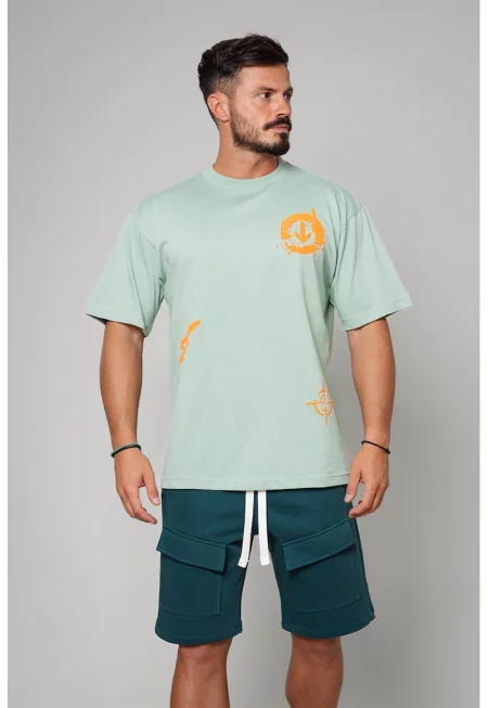 Тениска с памук и принт