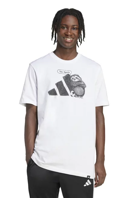 Тениска с памук с лого и графична шарка