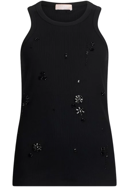 Топ с декоративни камъни