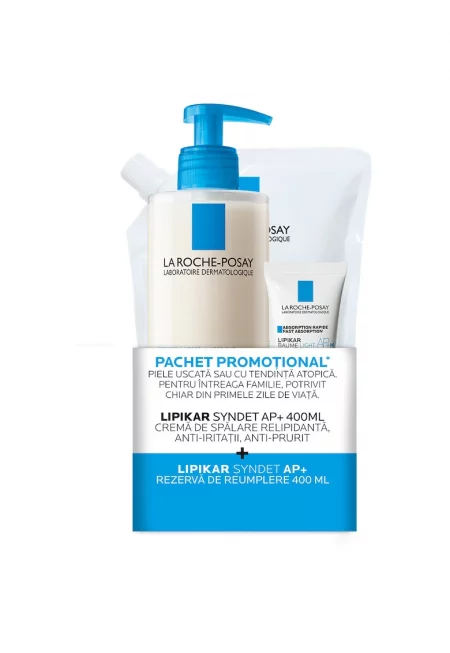 Успокояващ почистващ гел за чувствителна или суха кожа  Lipikar Syndet - подходящ за бебета - деца - възрастни