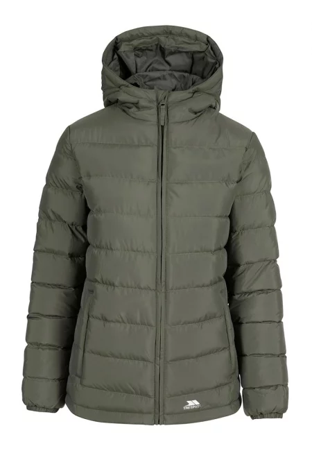 Ватирано зимно яке Elegant с качулка - Бледозелен