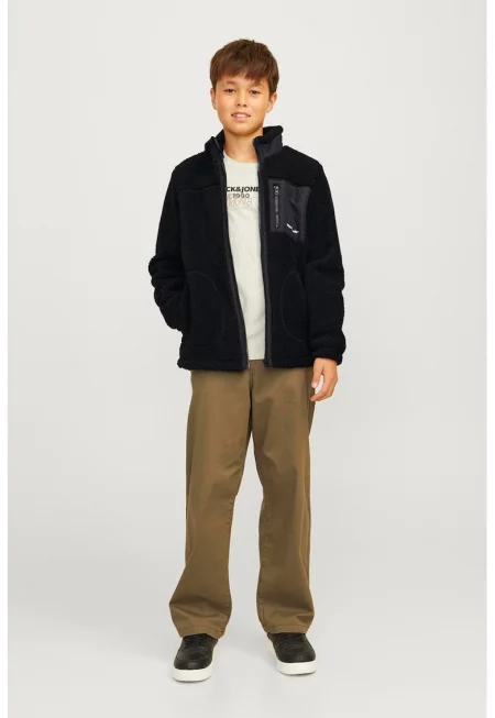 Яке с джоб отпред - Черен