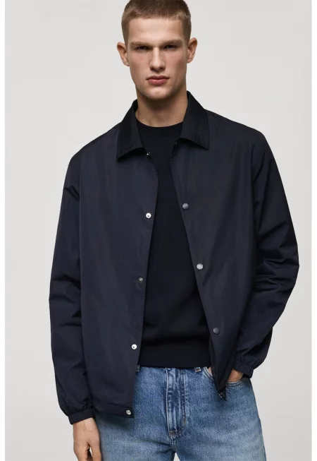 Яке с джобове и капси - Ултрамарин синьо