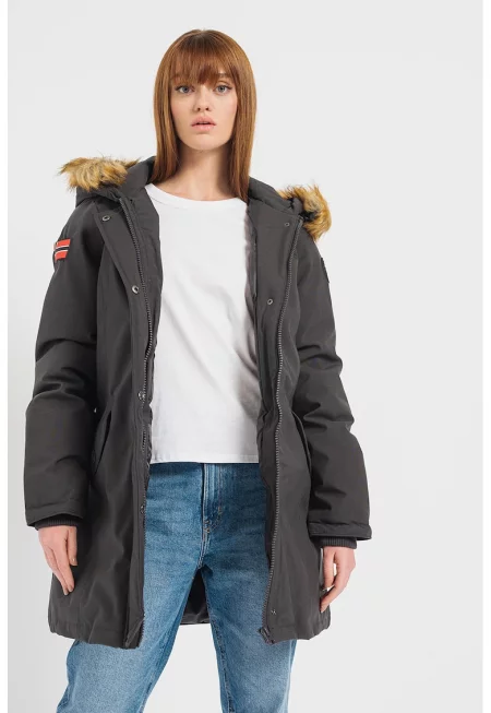 Зимно яке Dinasty с еко пух - Tъмносив