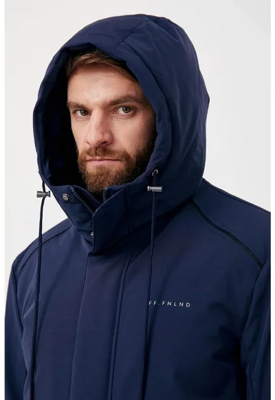 Зимно яке със скосени джобове