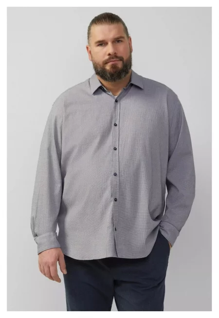 Big Sizes Camasa barbati big sizes - cu maneca lunga - Regular fit - Gri deschis - Tъмносив
