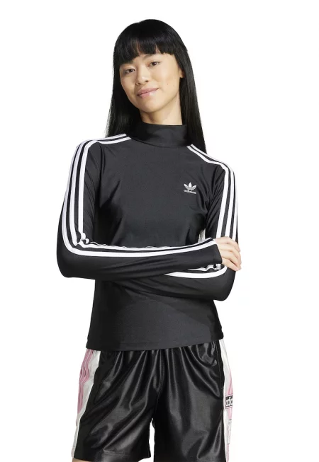 Блуза с дълги ръкави и ниска яка