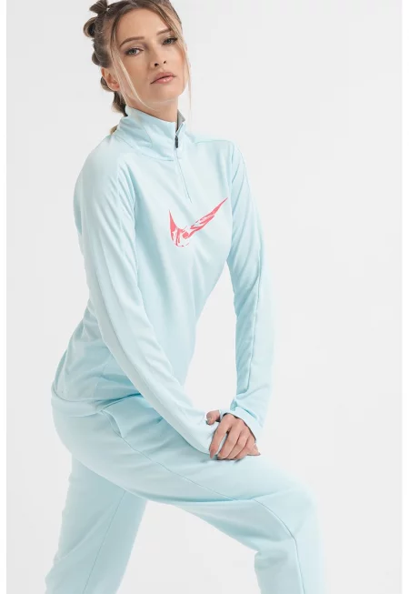 Блуза за бягане Swoosh Dri-FIT с къс цип