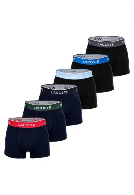 Боксерки с лого - 6 чифта - Зелен/Черен/Син