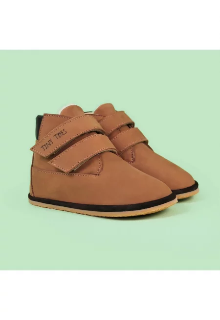 Boofy Nubuck Barefoot Short Boots - Кафяв