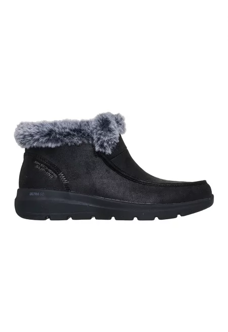 Боти Glacial Ultra Cozy Getaway тип Slip-Ins с еко пух - Черен