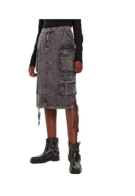 Дамска пола  памучна - сива -