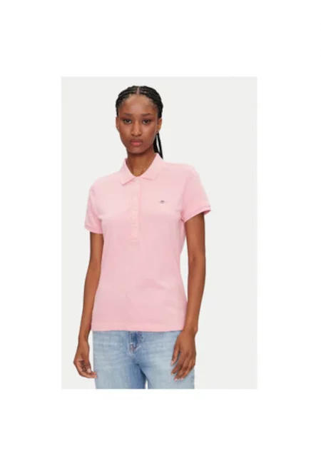 Дамска поло риза  4200870 - Памук - Розов