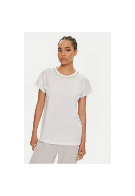 Дамска тениска -  304446689 - Памук - Бяла - Бял