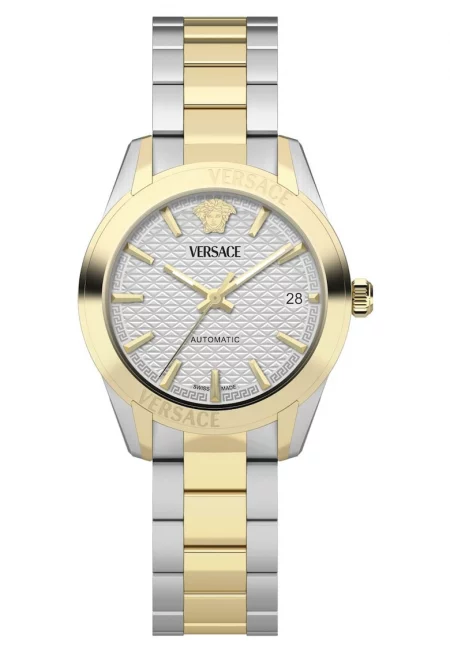 Дамски часовник  Greca Classic Automatic - сребристо-златист - 35 мм - водоустойчив 50 м