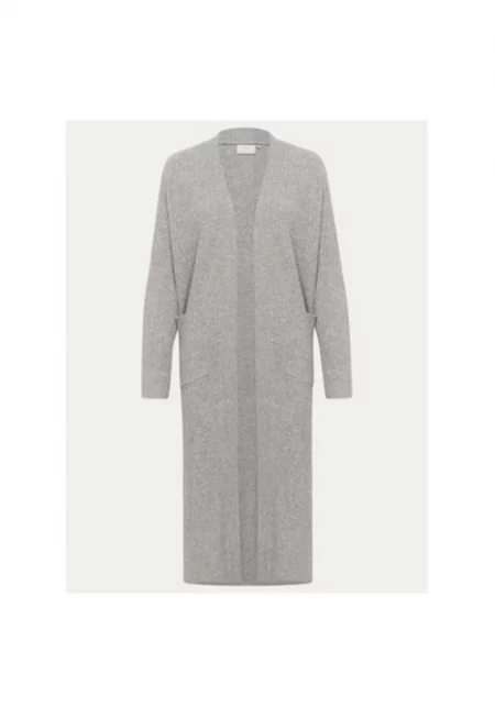 Дамски кардиган - Кафе - Рециклиран полиестер/Полиамид - Сив - Сив