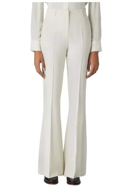 Дамски панталон -  Вълна/Вискоза - Екрю -