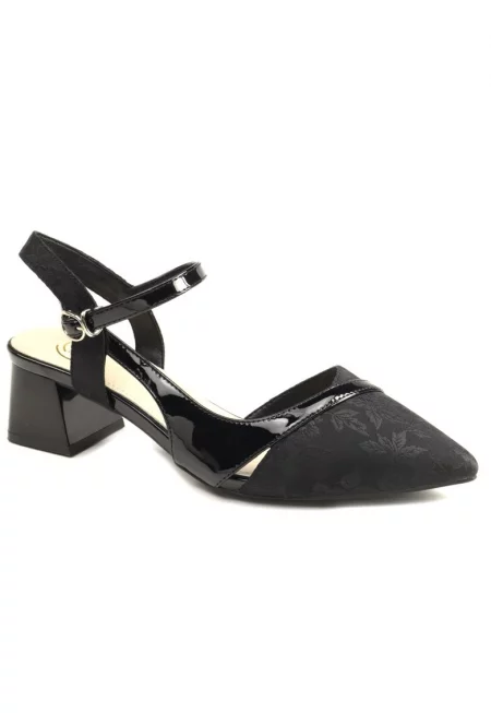 Дамски разкроени обувки 1396 15 - Черен