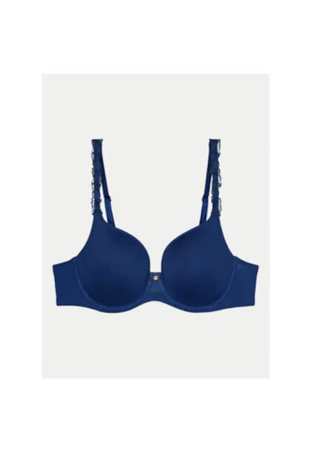 Дамски сутиен -  304537301 - Полиестер/Полиамид - Син - Син