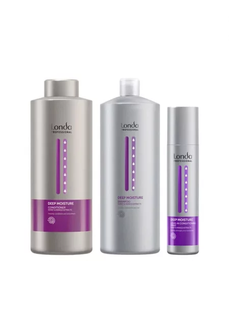 Deep Moisture Package - Шампоан 1000 мл - Балсам 1000 мл - Спрей без отмиване 250 мл - интензивна хидратация - изглаждане