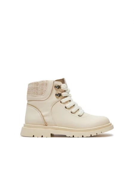 Детски ботуши -  87425 - Естествена кожа - Екрю