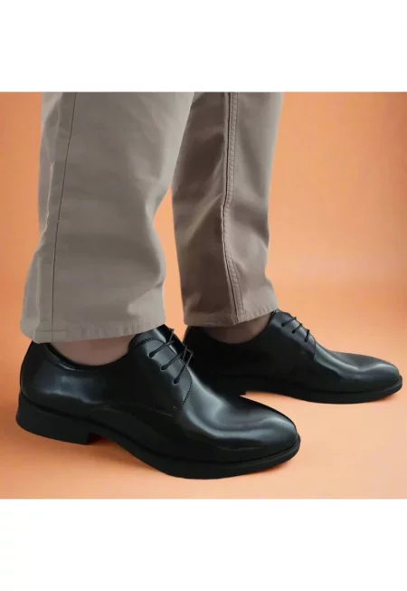 Елегантни мъжки обувки  23606 Black Florantic - черни - Черен