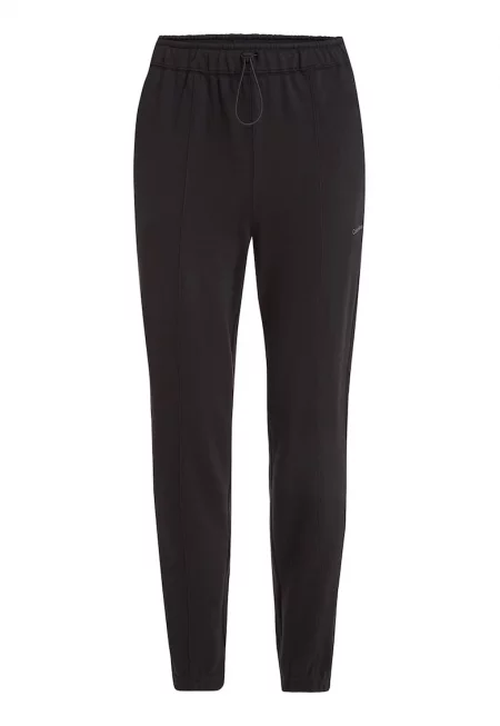 Фитнес панталон с джобове встрани - Черен