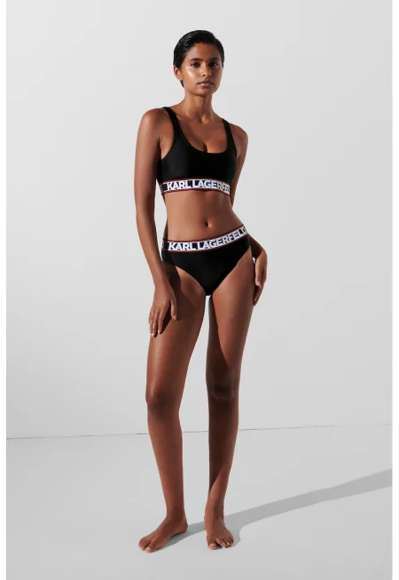 Горен бански с лого - Черен