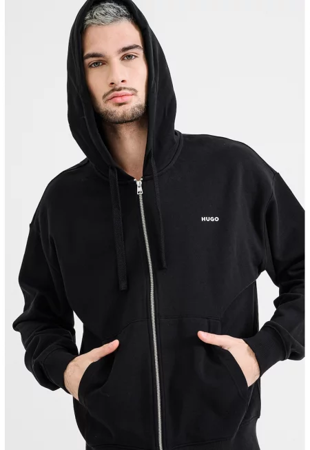 Худи с цип и скосени джобове