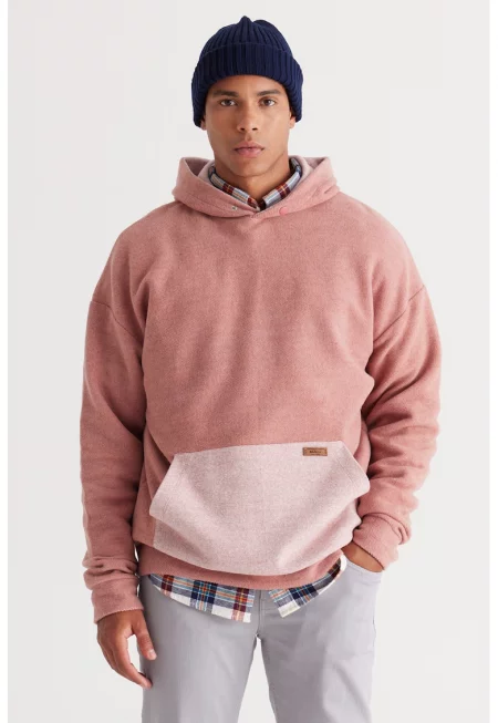 Худи със свободна кройка и джоб кенгуру