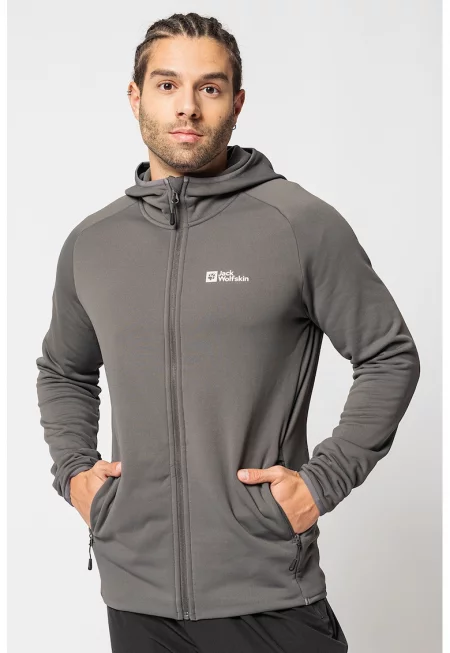 Худи за хайкинг Baiselberg с цип - Сив