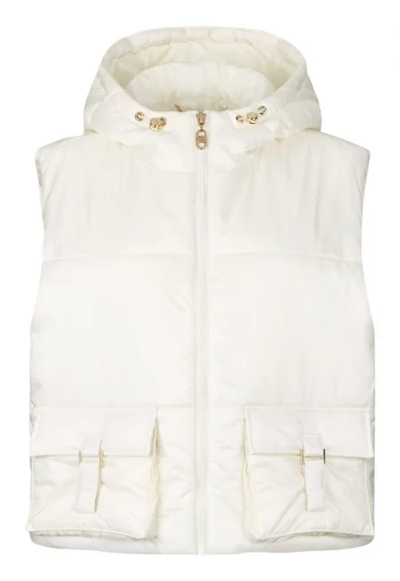 Капитониран елек с качулка