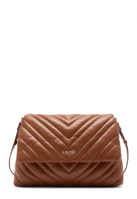 Капитонирана чанта през рамо от еко кожа