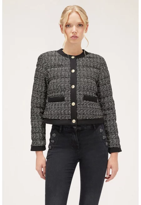 Късо яке - Бял/Черен