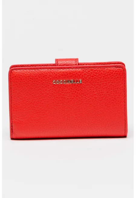 Кожен портфейл - Аленочервен