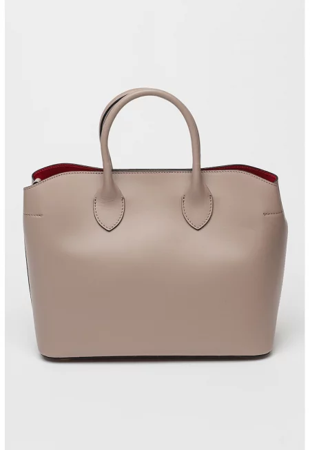 Кожена чанта за рамо с вътрешен несесер