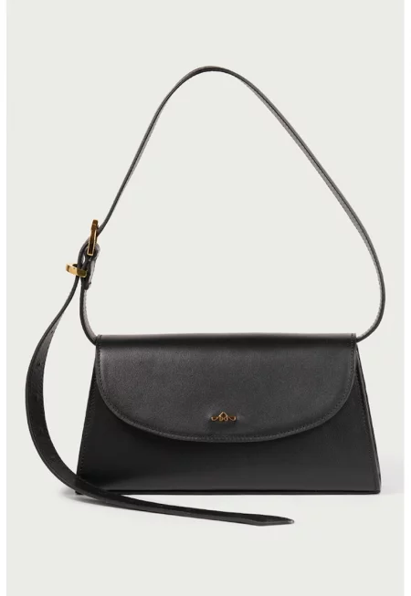 Кожена чанта за рамо Siena - Черен