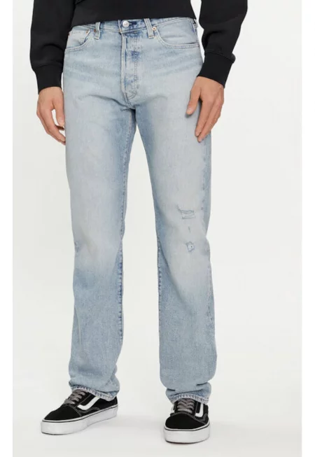 Мъжки дънки -  303664770 - Памук - Син - Син