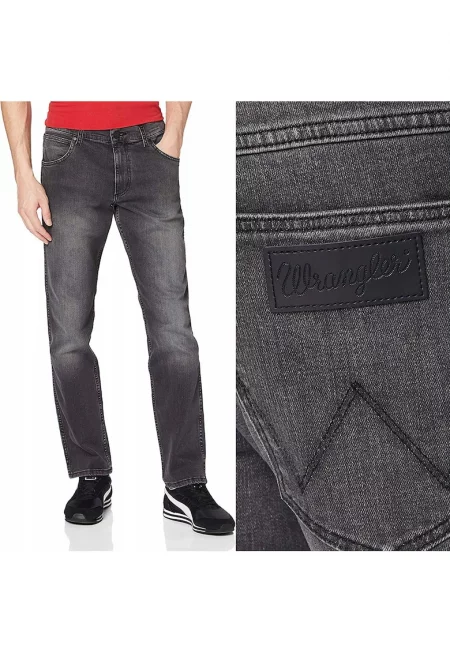 Мъжки дънки Wrangler  822 - прашно сиво - W38 L32 - средна кройка - стеснени крачолища крачо крачол