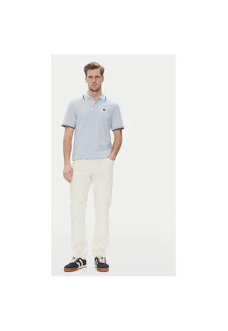 Мъжки панталон  112362435 - Памук/Еластан - Бежов