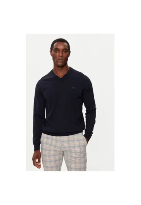 Мъжки пуловер -  304584930 - Вълнен - 45687 - Син