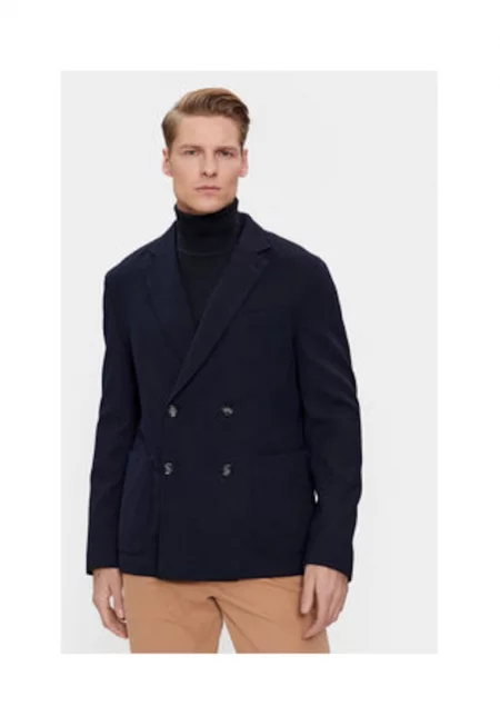 Мъжки суитшърт  син - вълна - полиамид -