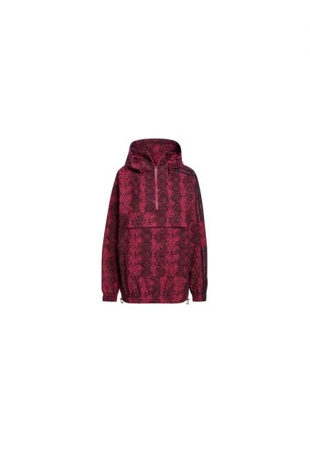 Мъжко спортно яке  модел с качулка - бордо - полиестер/еластан -