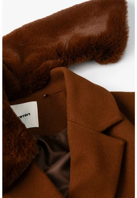 Палто с отделящ се еко пух