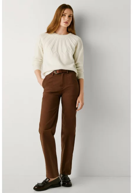Панталон със стандартна кройка - Канелено кафяво