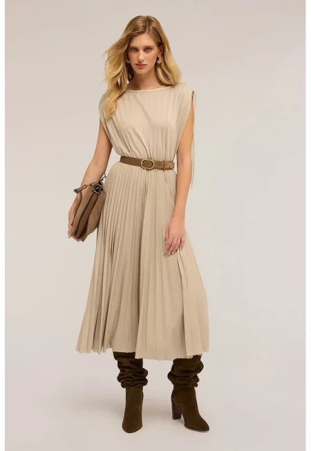 Плисирана миди рокля