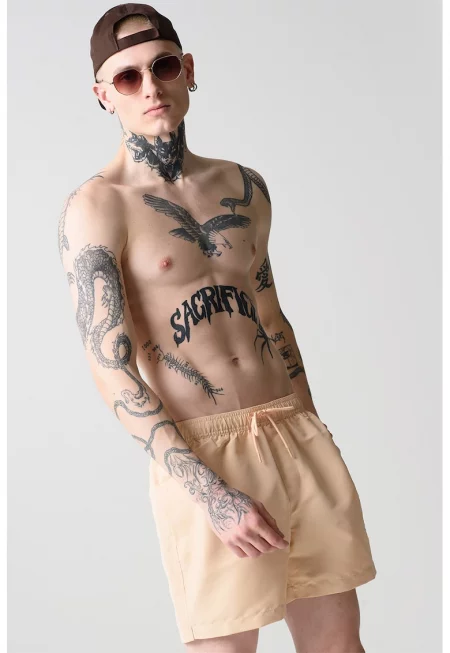 Плувни шорти с регулираща се талия - Праскова