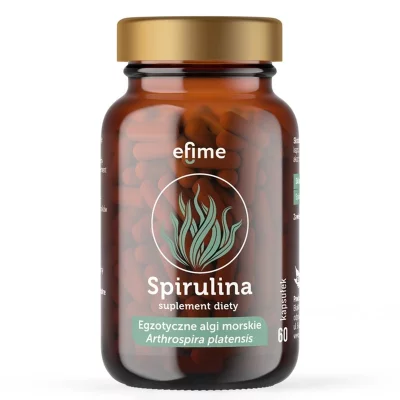 При желязодефицитна анемия и умора - Спирулина Efime, 380 mg x 60 капсули