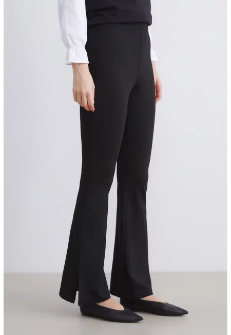 Разкроен панталон с висока талия