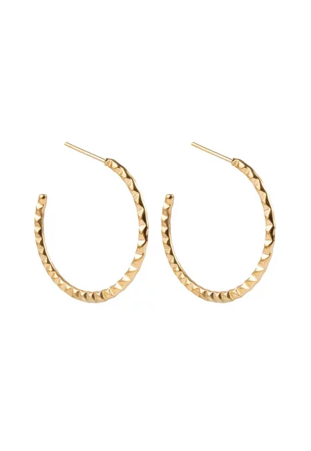 Релефни обеци тип халки